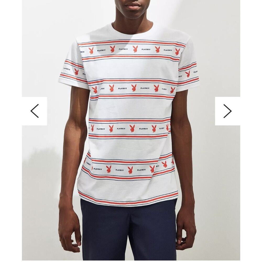 Urban Outfitters Playboy Men’s Striped Tee Size Small